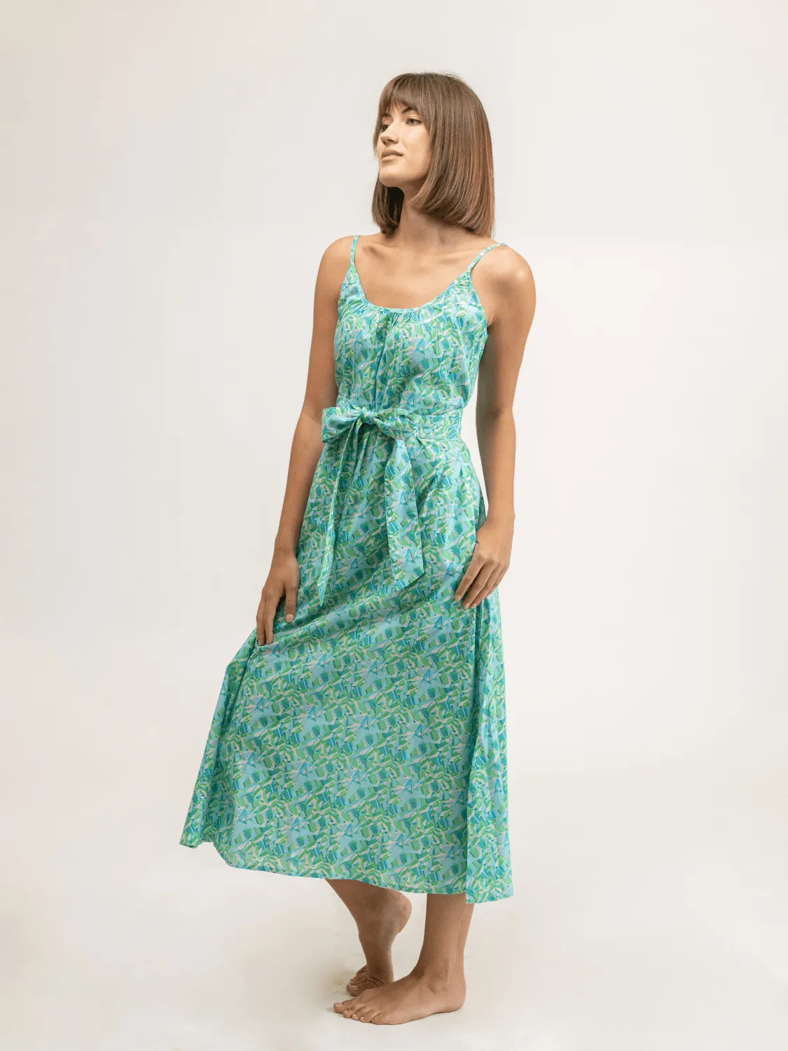 The Summer Dress | Alice Colin Green Geo sold by Beau & Ro product image thumbnail 3