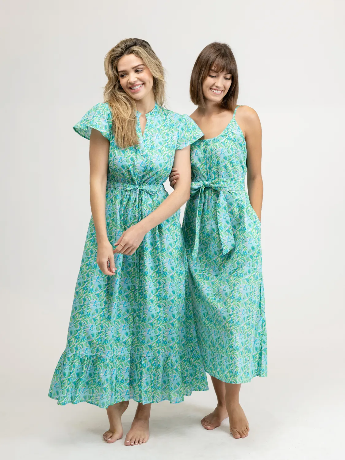 The Summer Dress | Alice Colin Green Geo sold by Beau & Ro product image thumbnail 4