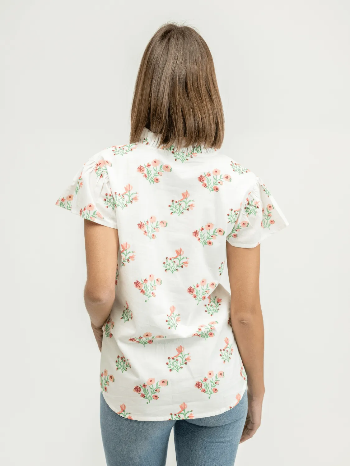 The Flutter Top | Pink Floral sold by Beau & Ro product image thumbnail 3