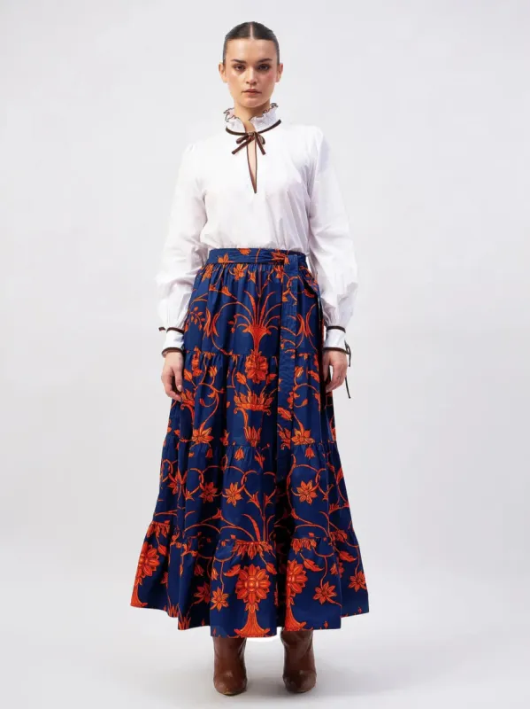 Gia Skirt in Meknes Terra sold by Beau & Ro