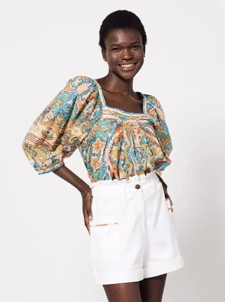 Paz Blouse in Las Palmas sold by Beau & Ro