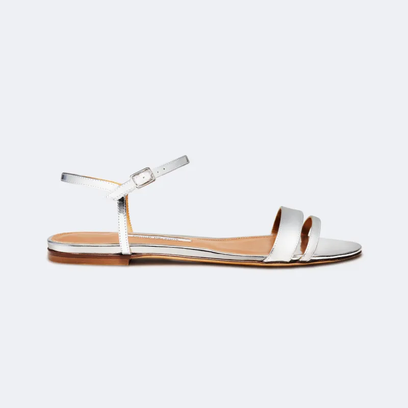 Simple Flat in Silver Mirrored Metallic sold by Emme Parsons