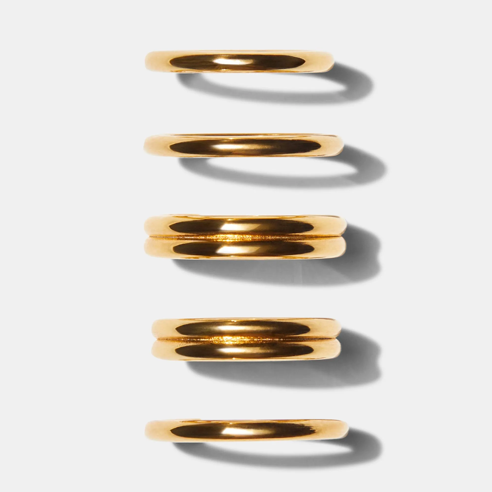 5 Ring Set in Gold — Exclusive sold by Emme Parsons