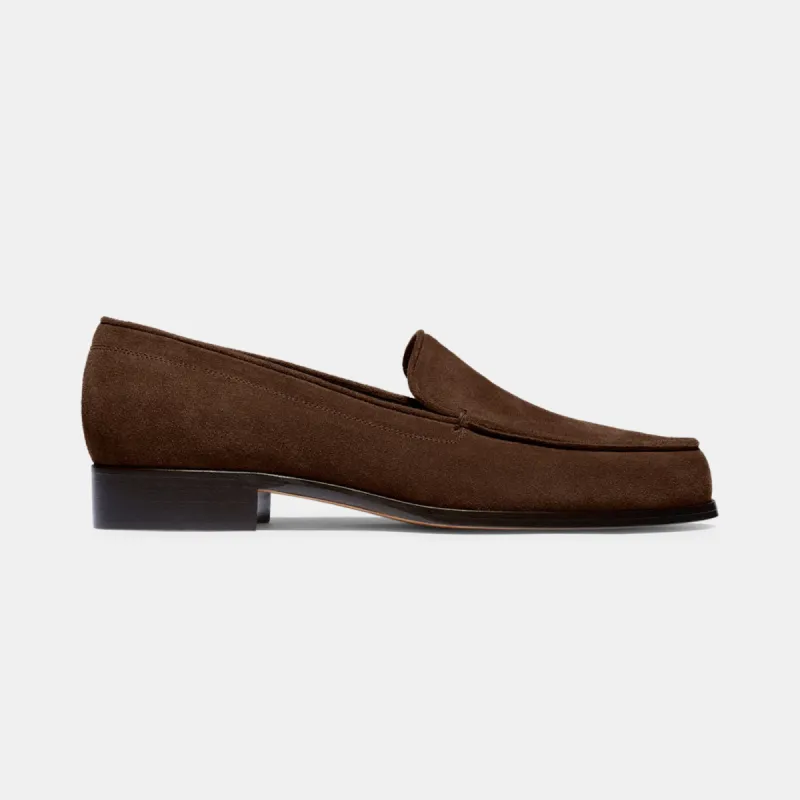Danielle in Chocolate Suede sold by Emme Parsons
