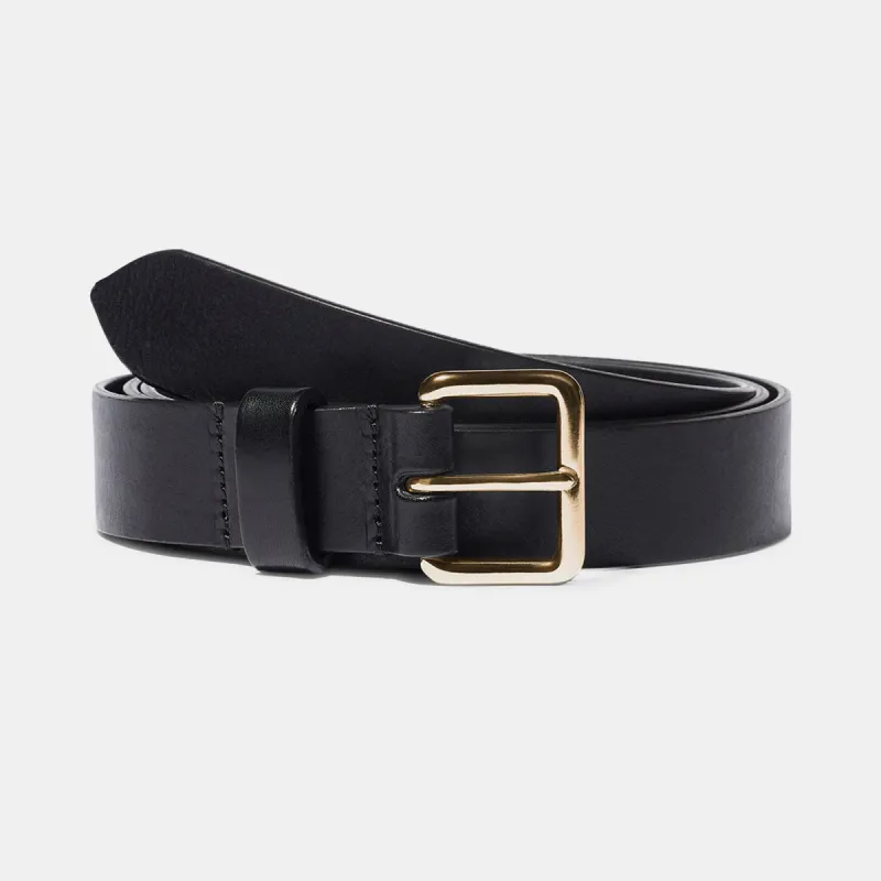 Yoyo Belt in Black with Gold Buckle — Exclusive made by Emme Parsons