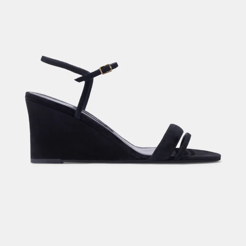 Simple Wedge in Black Suede sold by Emme Parsons