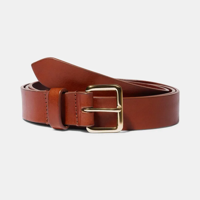 Yoyo Belt in Chestnut with Gold Buckle — Exclusive made by Emme Parsons