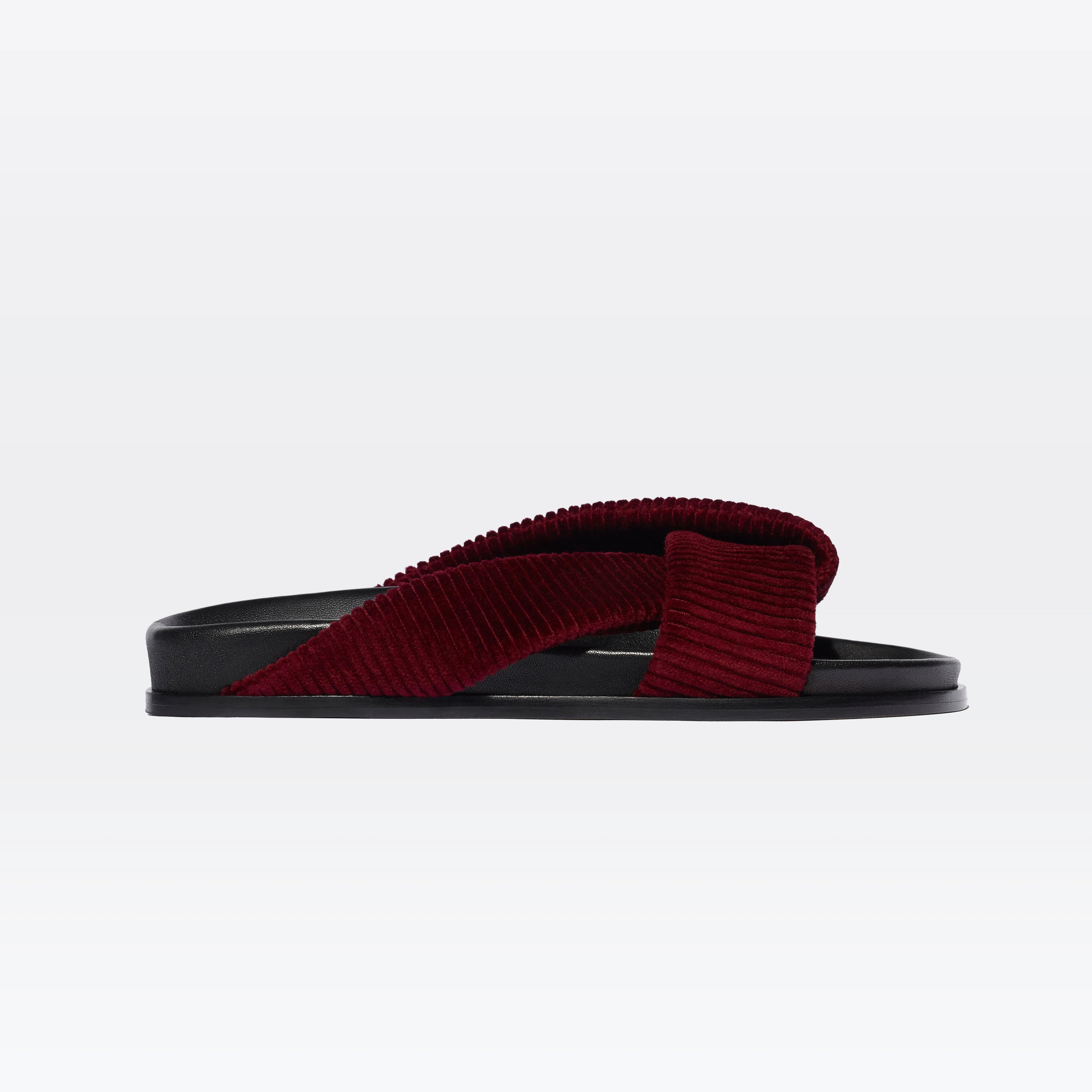 Folded Slide in Merlot Corduroy — ARCHIVE SAMPLE; FINAL SALE sold by Emme Parsons