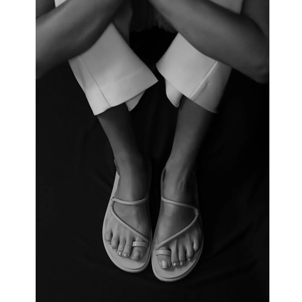 Bari Pool Slide in Beige Nappa and Rubber — FINAL SALE sold by Emme Parsons product image thumbnail 2