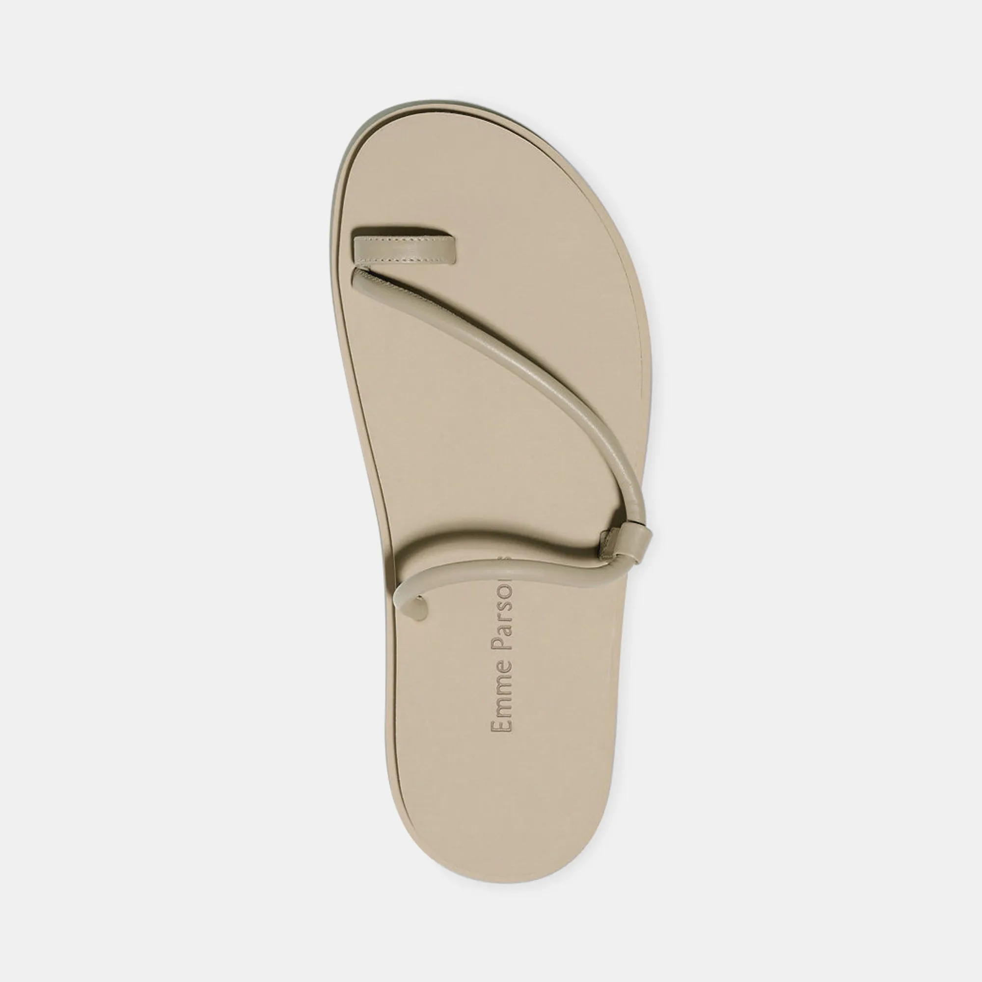 Bari Pool Slide in Beige Nappa and Rubber — FINAL SALE sold by Emme Parsons product image thumbnail 3