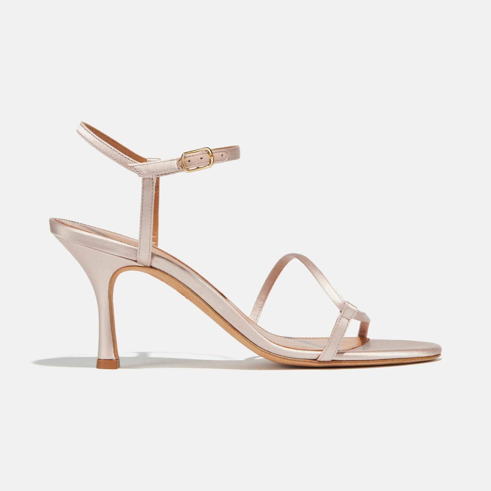 Loop Heel in Pale Pink Satin — Final Sale sold by Emme Parsons
