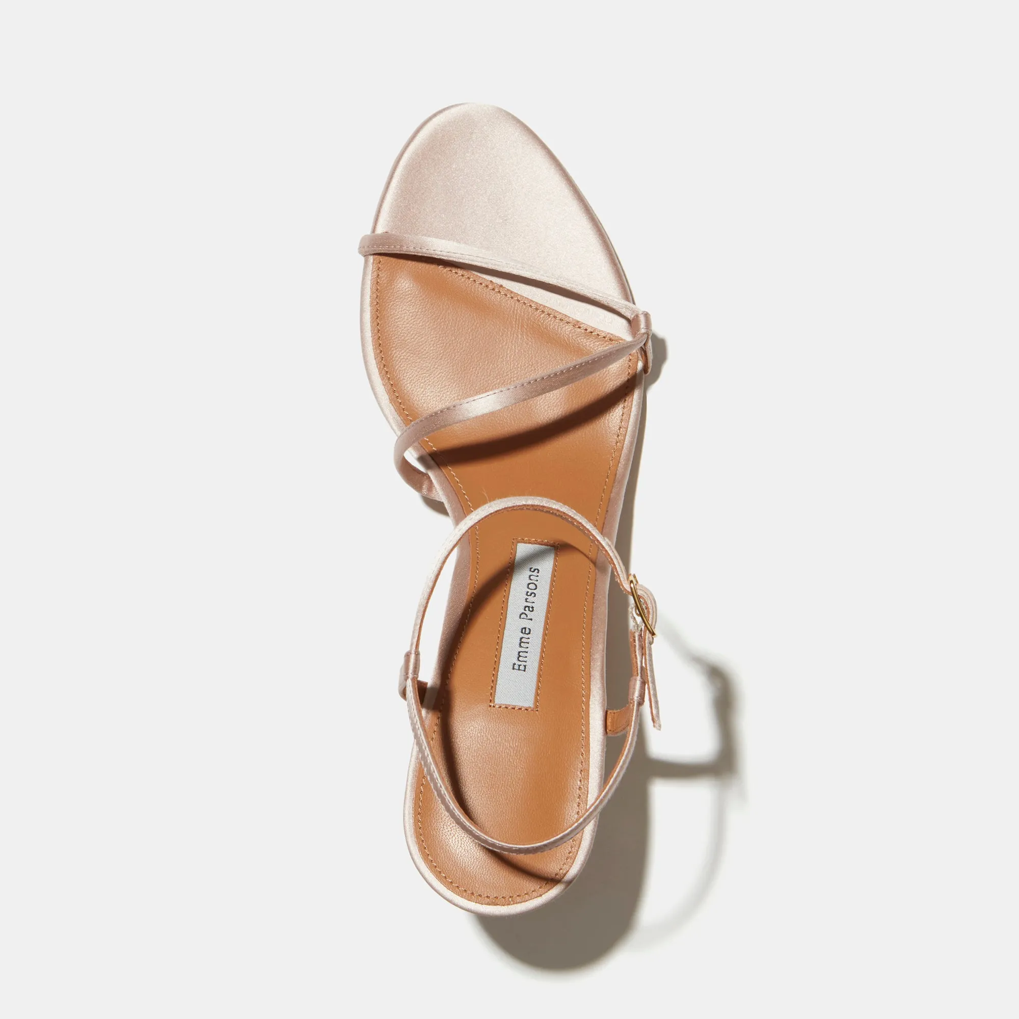 Loop Heel in Pale Pink Satin — Final Sale sold by Emme Parsons product image thumbnail 3