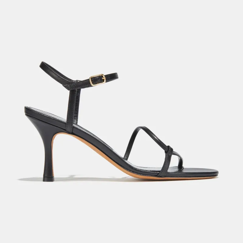 Loop Heel in Black Nappa sold by Emme Parsons