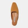 Flat Mule in Caramel Suede sold by Emme Parsons