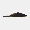 Flat Mule in Black Suede sold by Emme Parsons