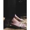 Simple Block Heel in Ivory Nappa — Final Sale sold by Emme Parsons