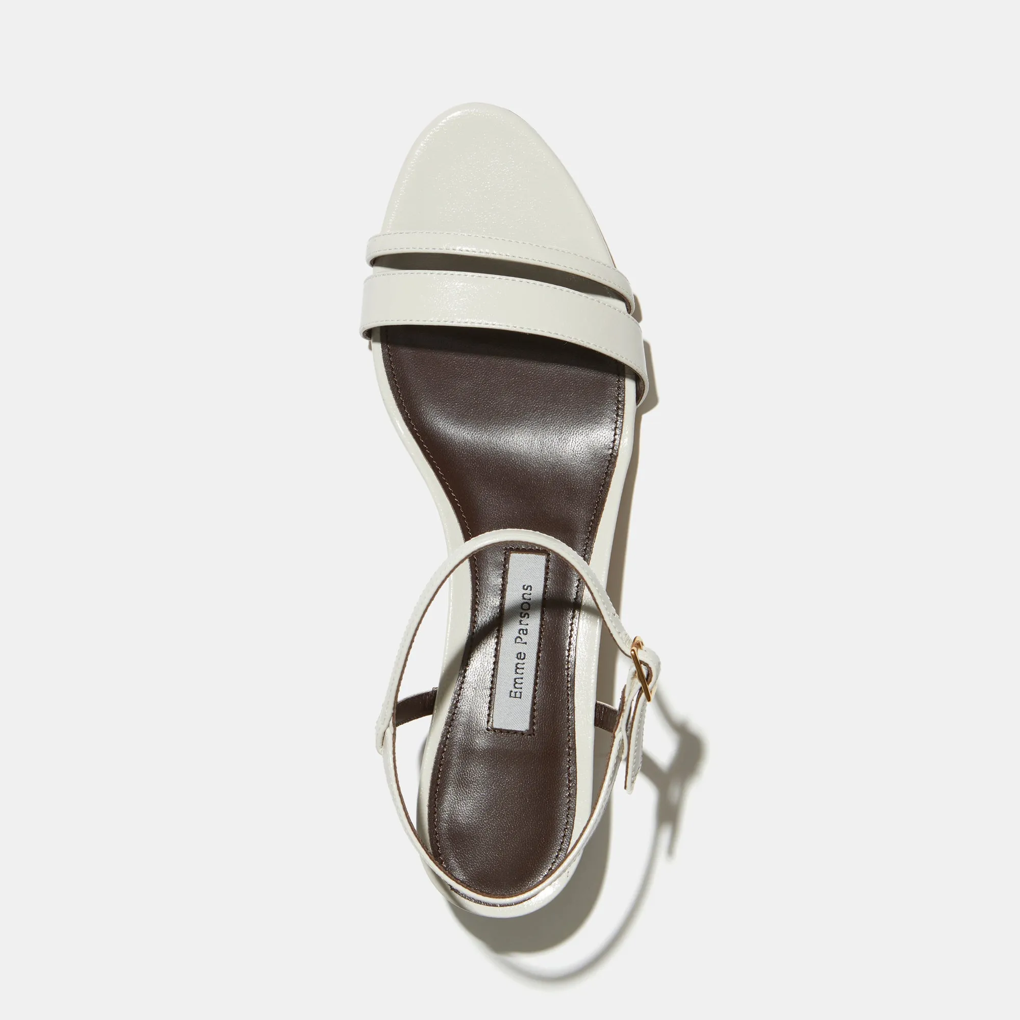 Simple Block Heel in Ivory Nappa sold by Emme Parsons product image thumbnail 3