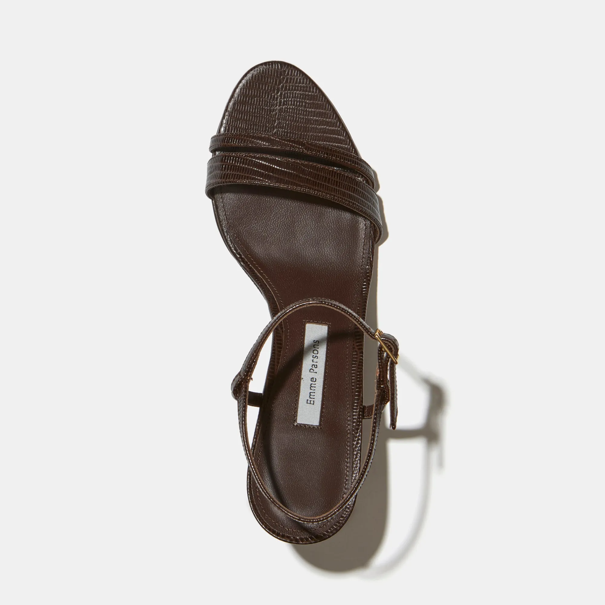 Simple Wedge in Espresso Lizard sold by Emme Parsons product image thumbnail 2
