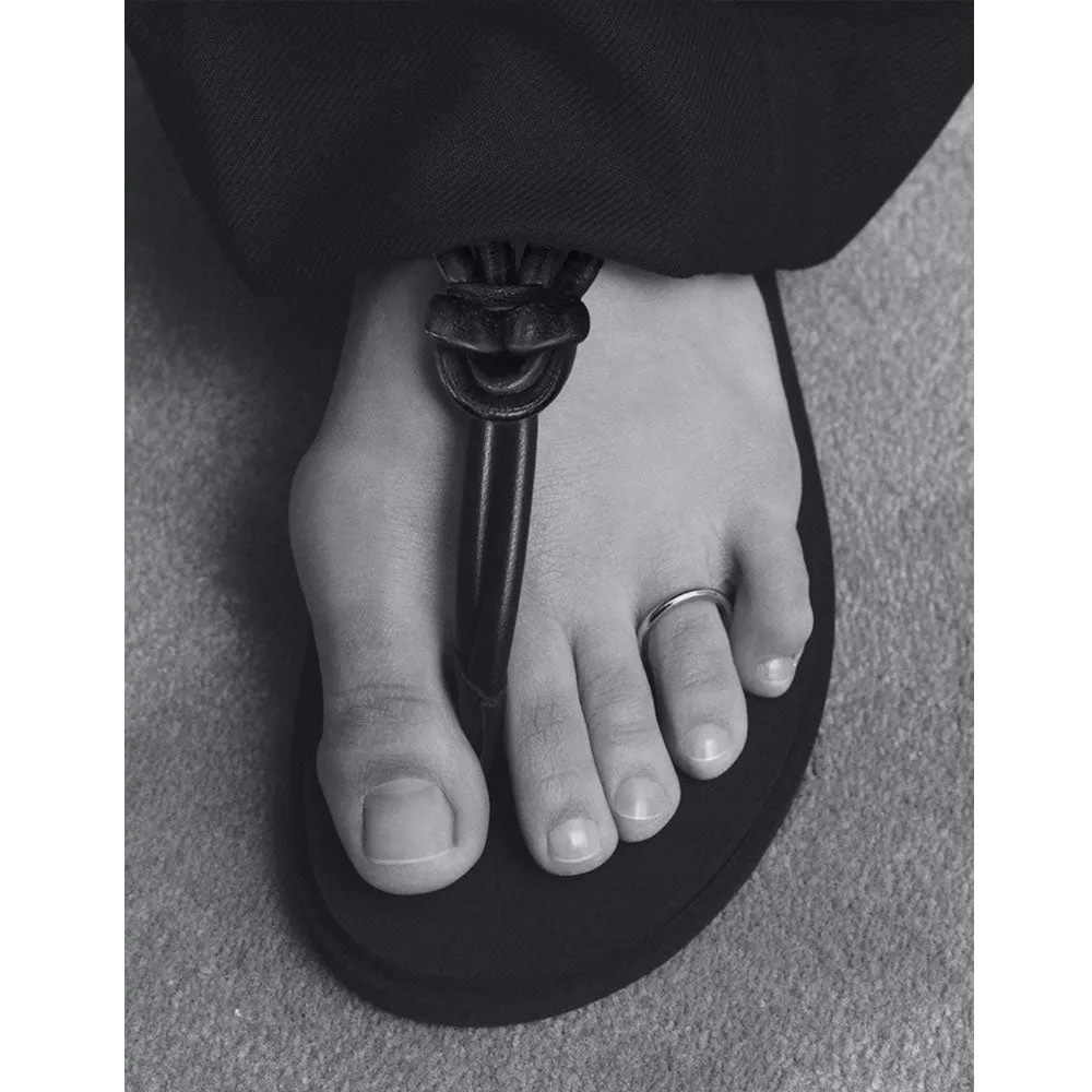 Knot Pool Slide in Espresso Nappa and Rubber — Final Sale sold by Emme Parsons product image thumbnail 2