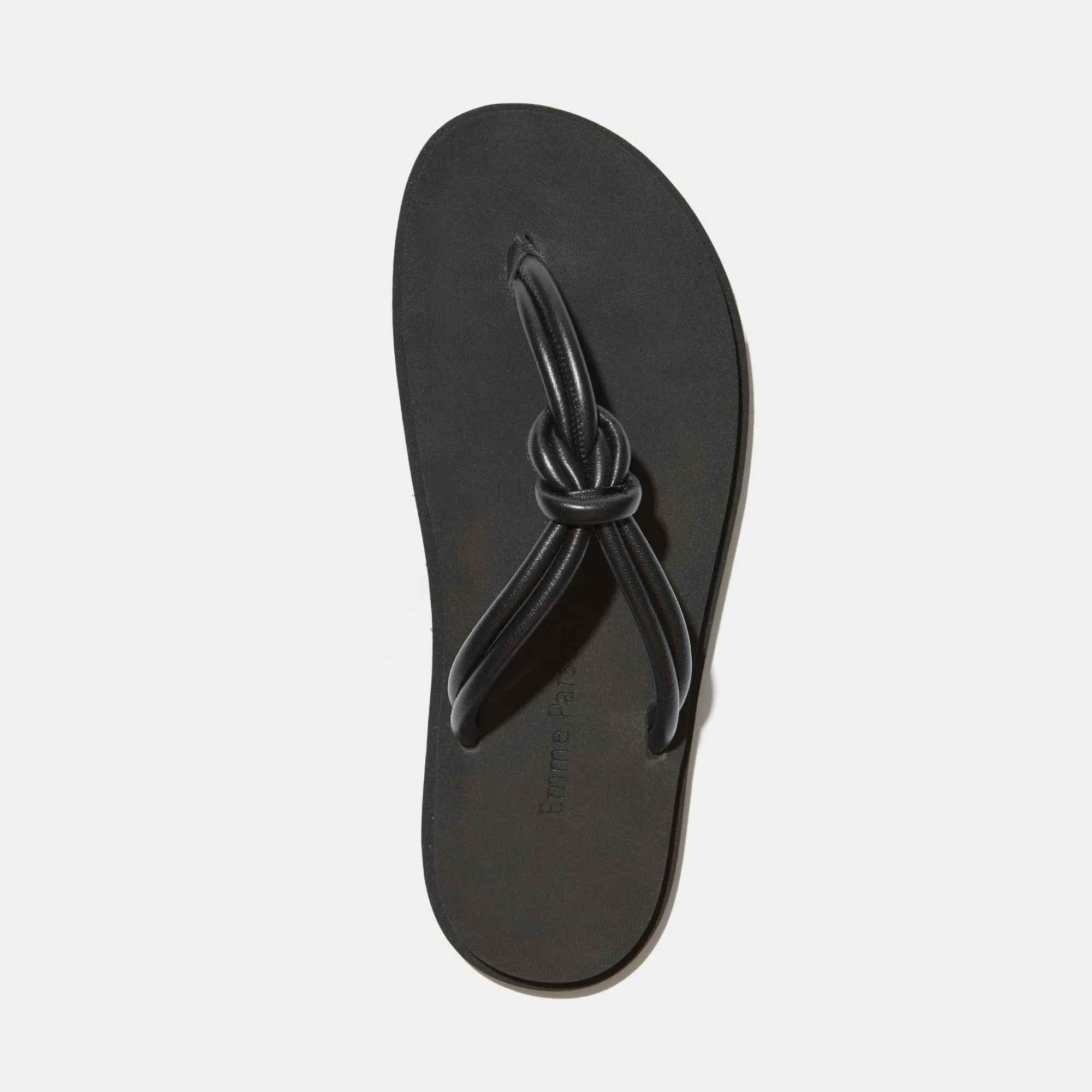 Knot Pool Slide in Black Nappa and Rubber — FINAL SALE sold by Emme Parsons product image thumbnail 3