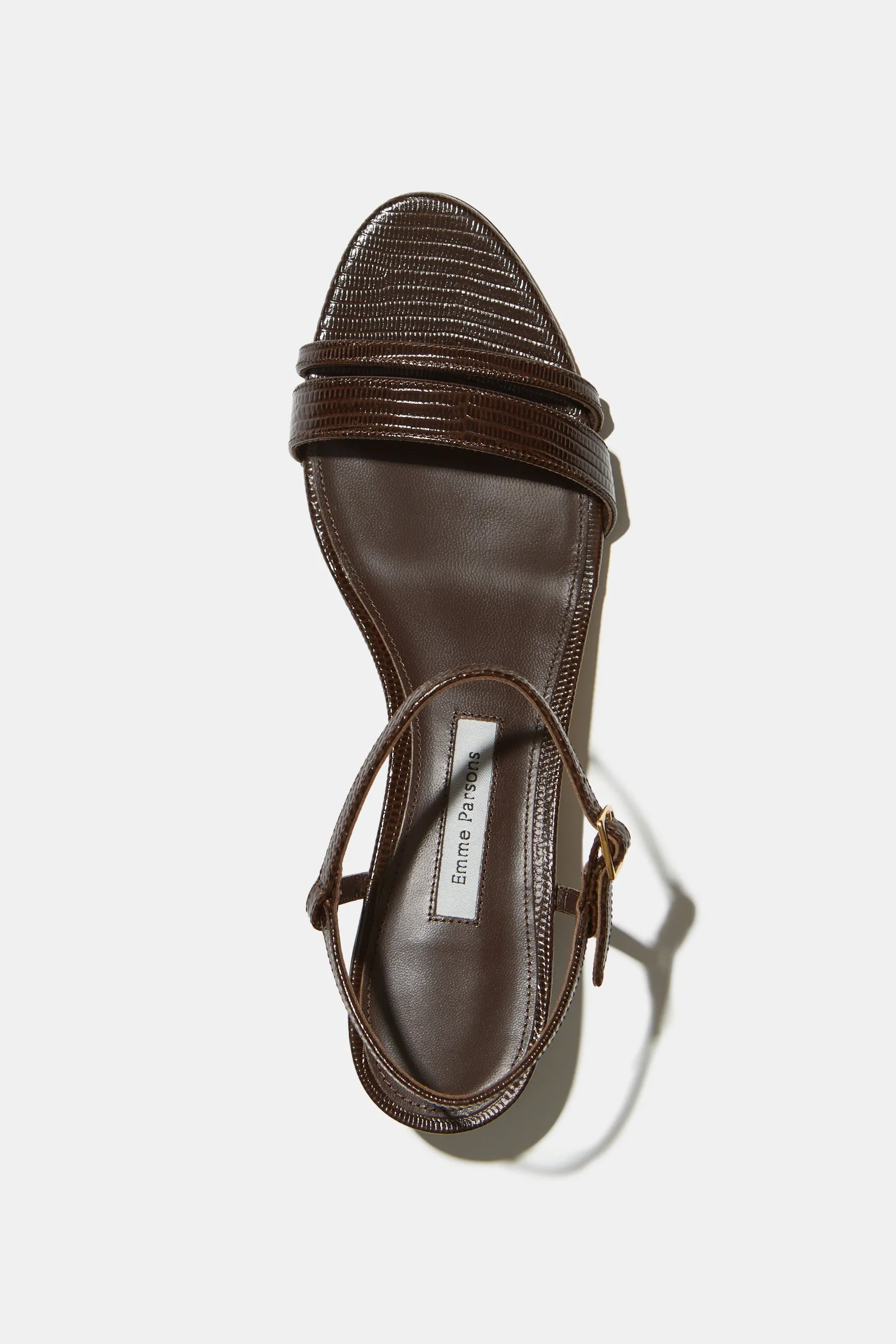 Simple Block Heel in Espresso Lizard — FINAL SALE sold by Emme Parsons product image thumbnail 2