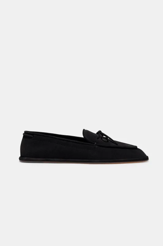 Parker Moccasin in Black Suede sold by Emme Parsons