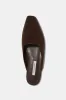 Flat Mule in Espresso Suede sold by Emme Parsons