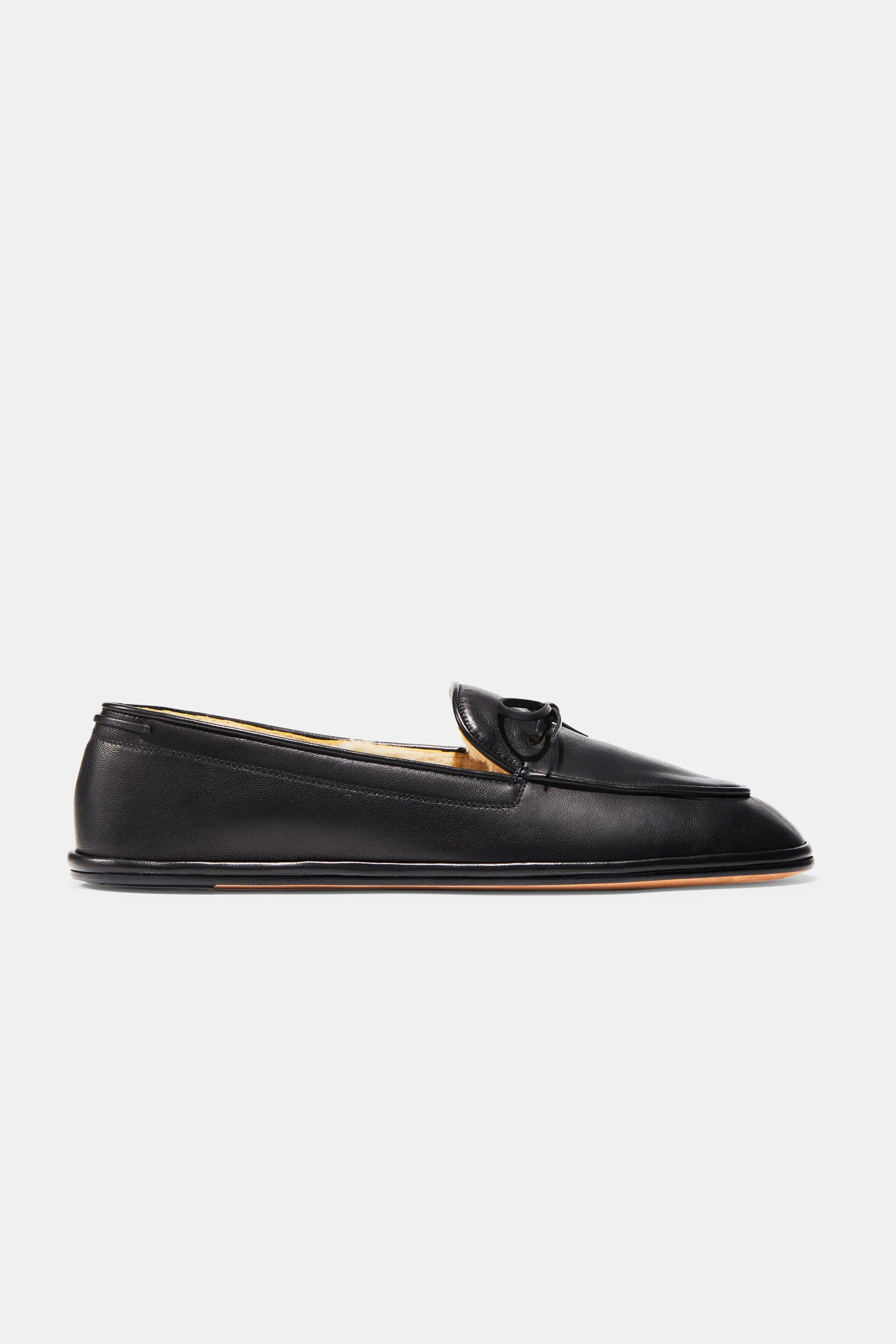 Parker Moccasin in Black Shearling Calf sold by Emme Parsons