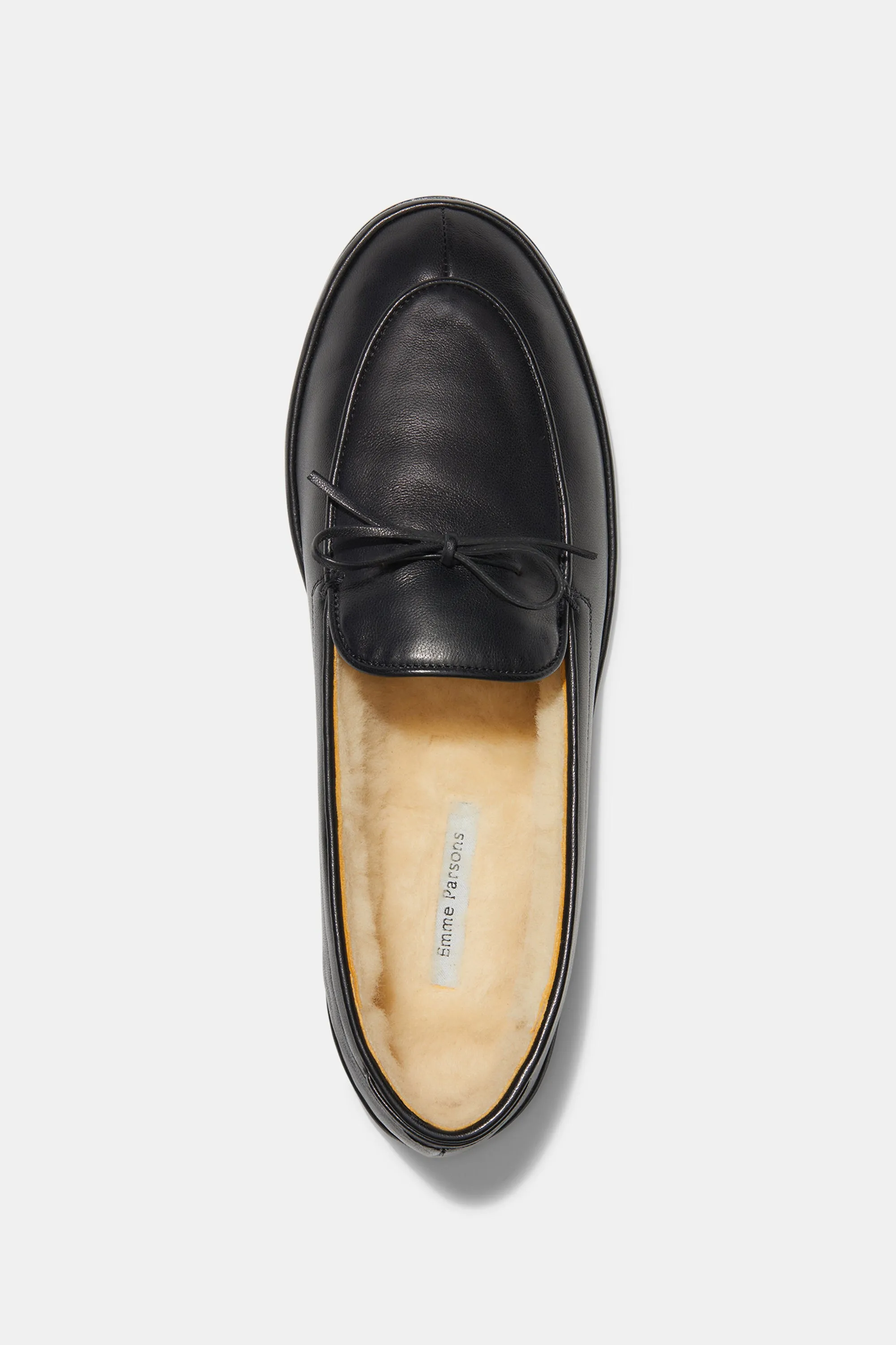 Parker Moccasin in Black Shearling Calf sold by Emme Parsons product image thumbnail 3