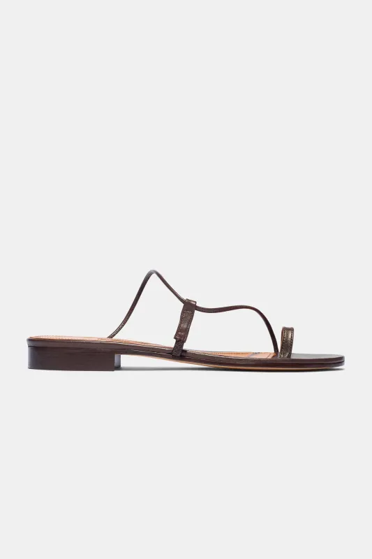 Susan Slide in Espresso Nappa — ARCHIVE SAMPLE; FINAL SALE made by Emme Parsons