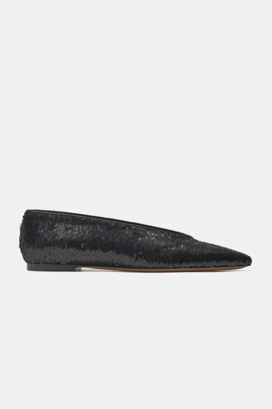 Pointy V-Flat in Black Matte Palettes — ARCHIVE SAMPLE; FINAL SALE made by Emme Parsons