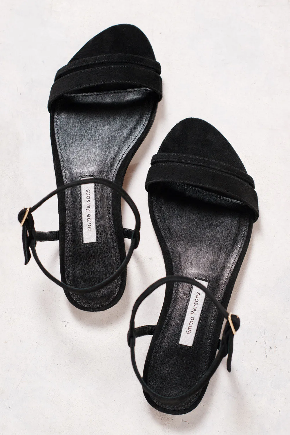 Simple Flat in Black Suede — ARCHIVE SAMPLE; FINAL SALE sold by Emme Parsons product image thumbnail 4