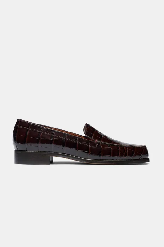 Danielle in Espresso Embossed Croc — ARCHIVE SAMPLE; FINAL SALE made by Emme Parsons
