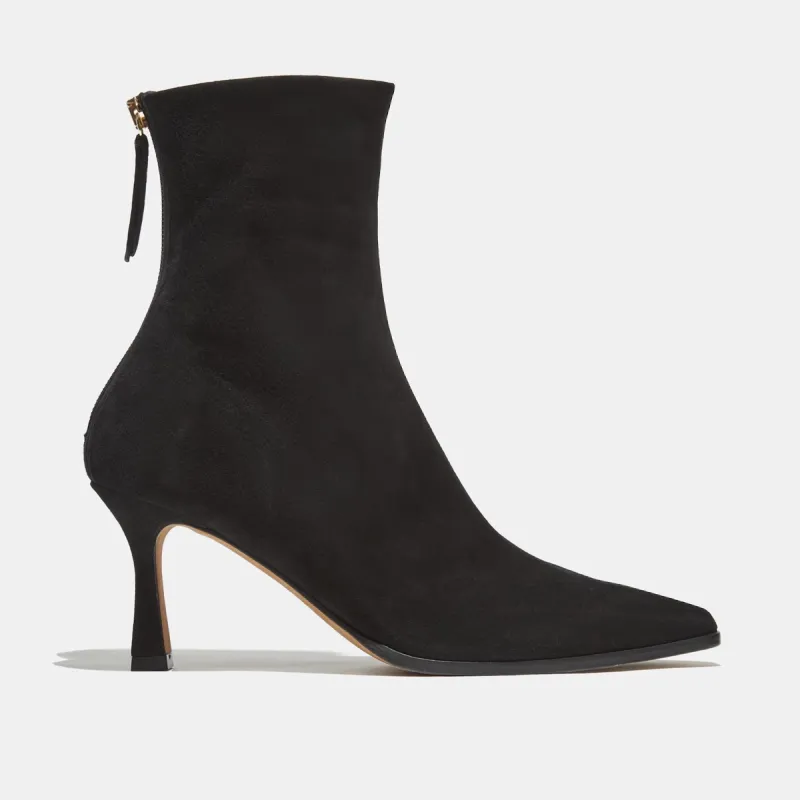 Stretch Boot in Black Suede — Exclusive sold by Emme Parsons