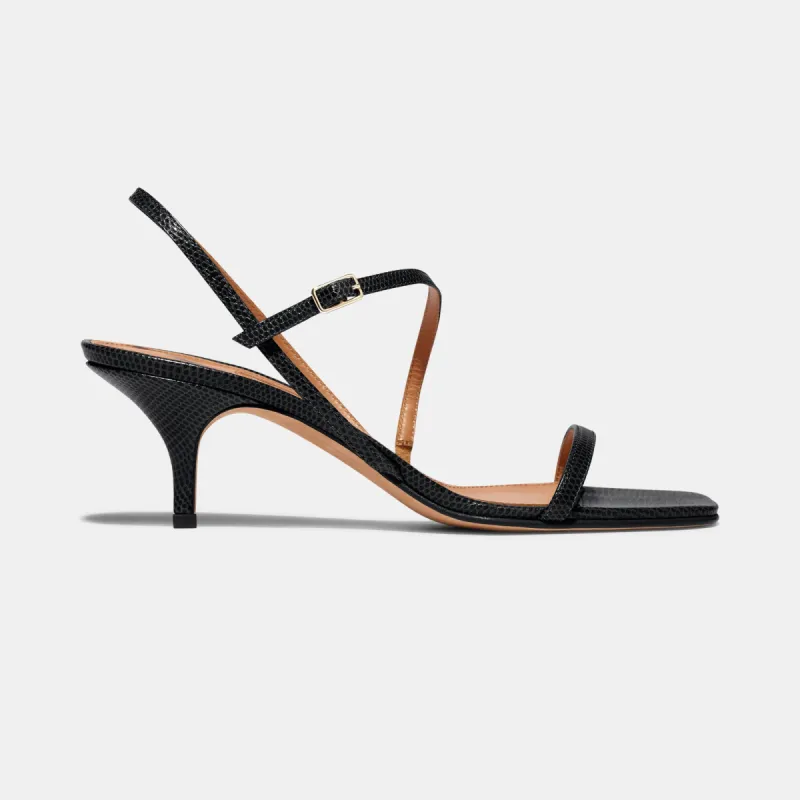 Hugo in Black Embossed Lizard sold by Emme Parsons