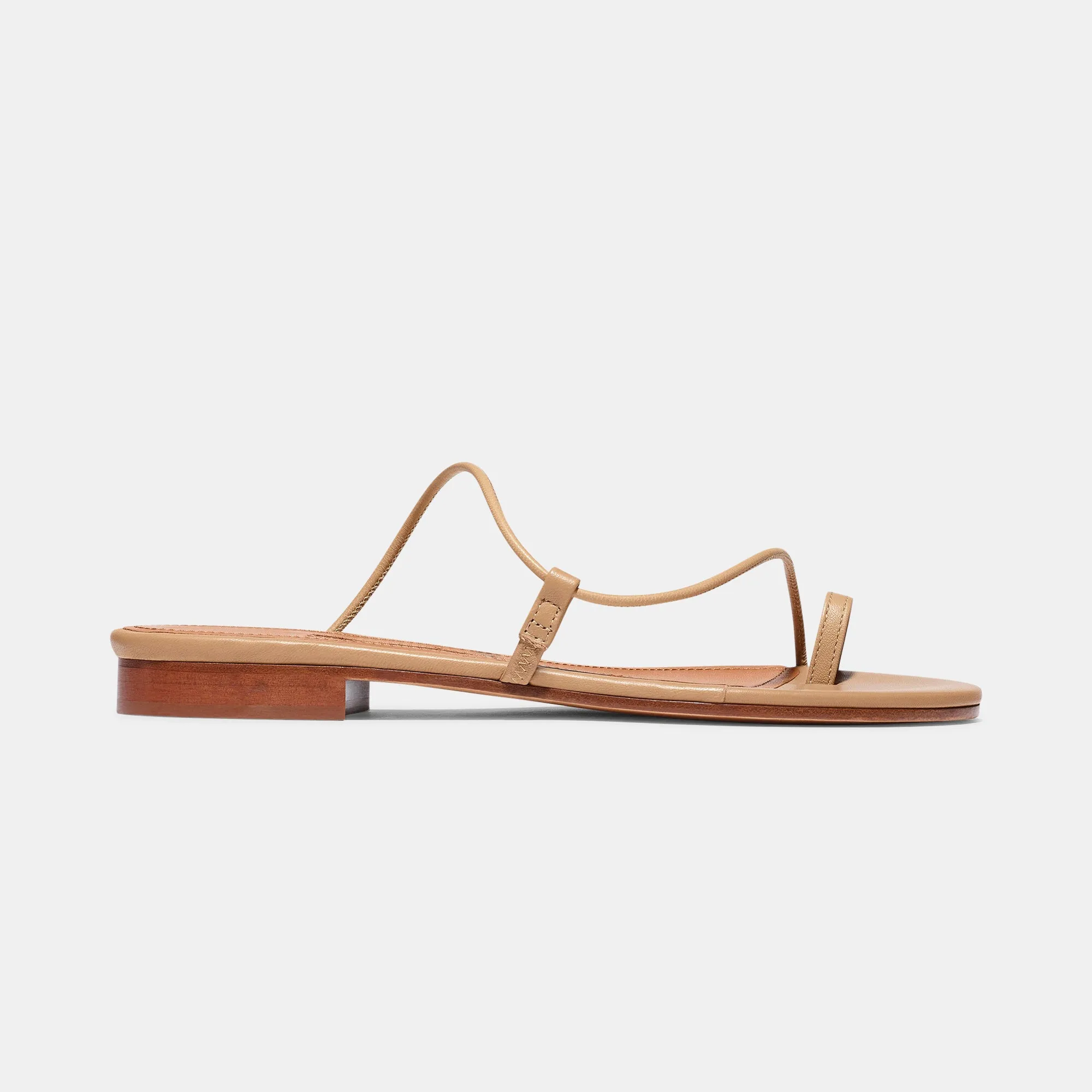 Susan Slide in Tan Nappa sold by Emme Parsons