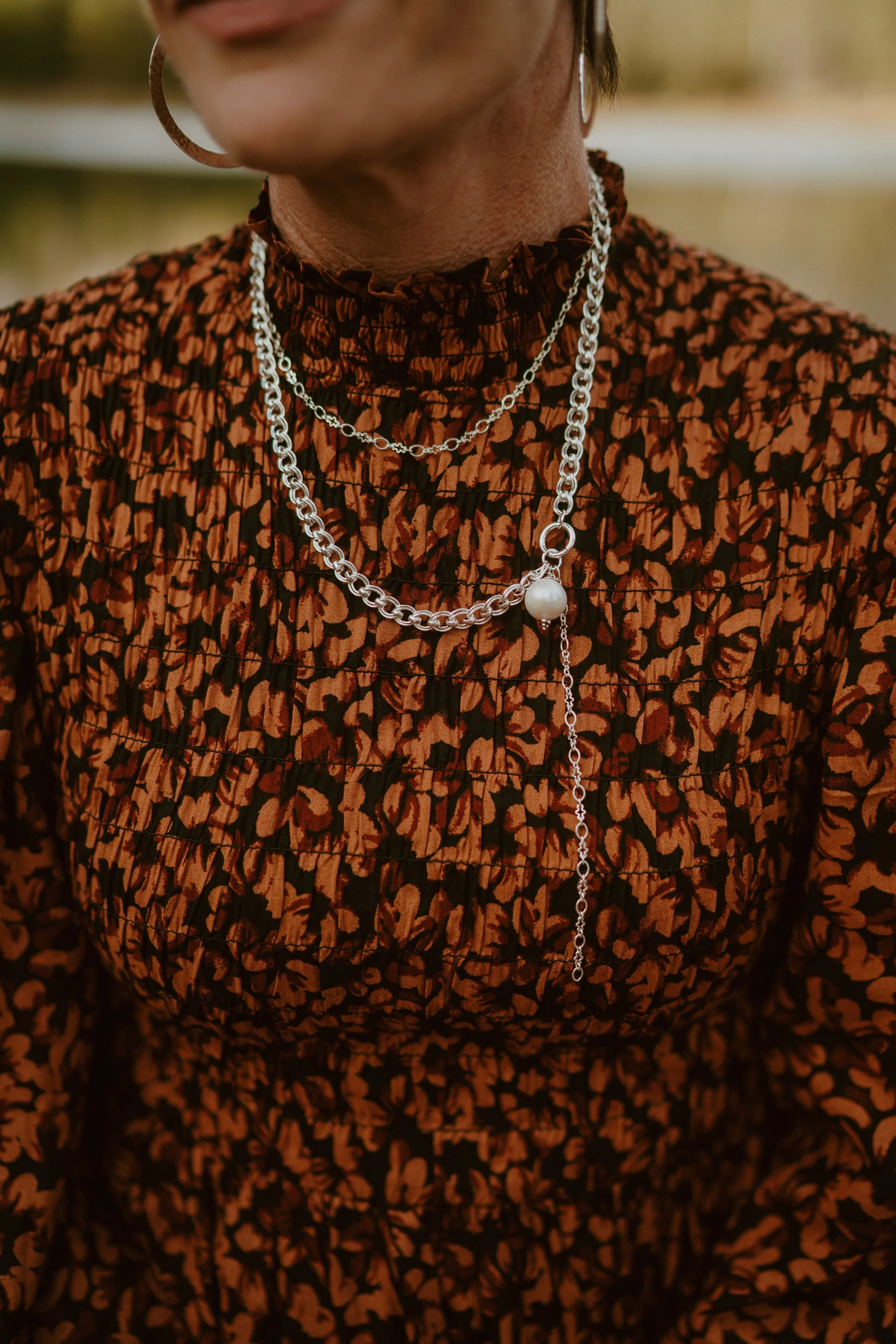 Danielle Necklace | Silver sold by Goldie Lew product image thumbnail 2