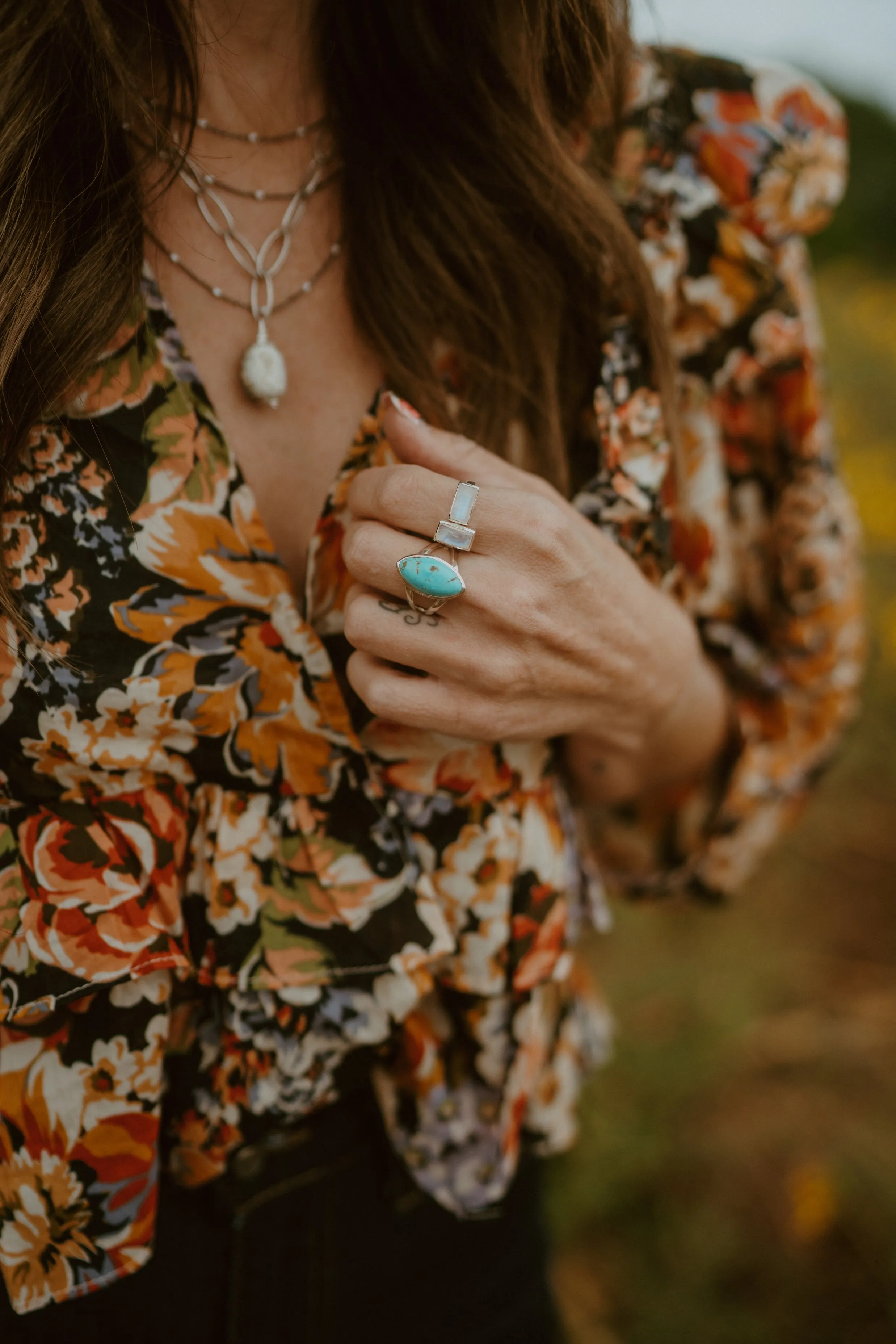 Kristen Ring | Rainbow Moonstone sold by Goldie Lew product image thumbnail 4