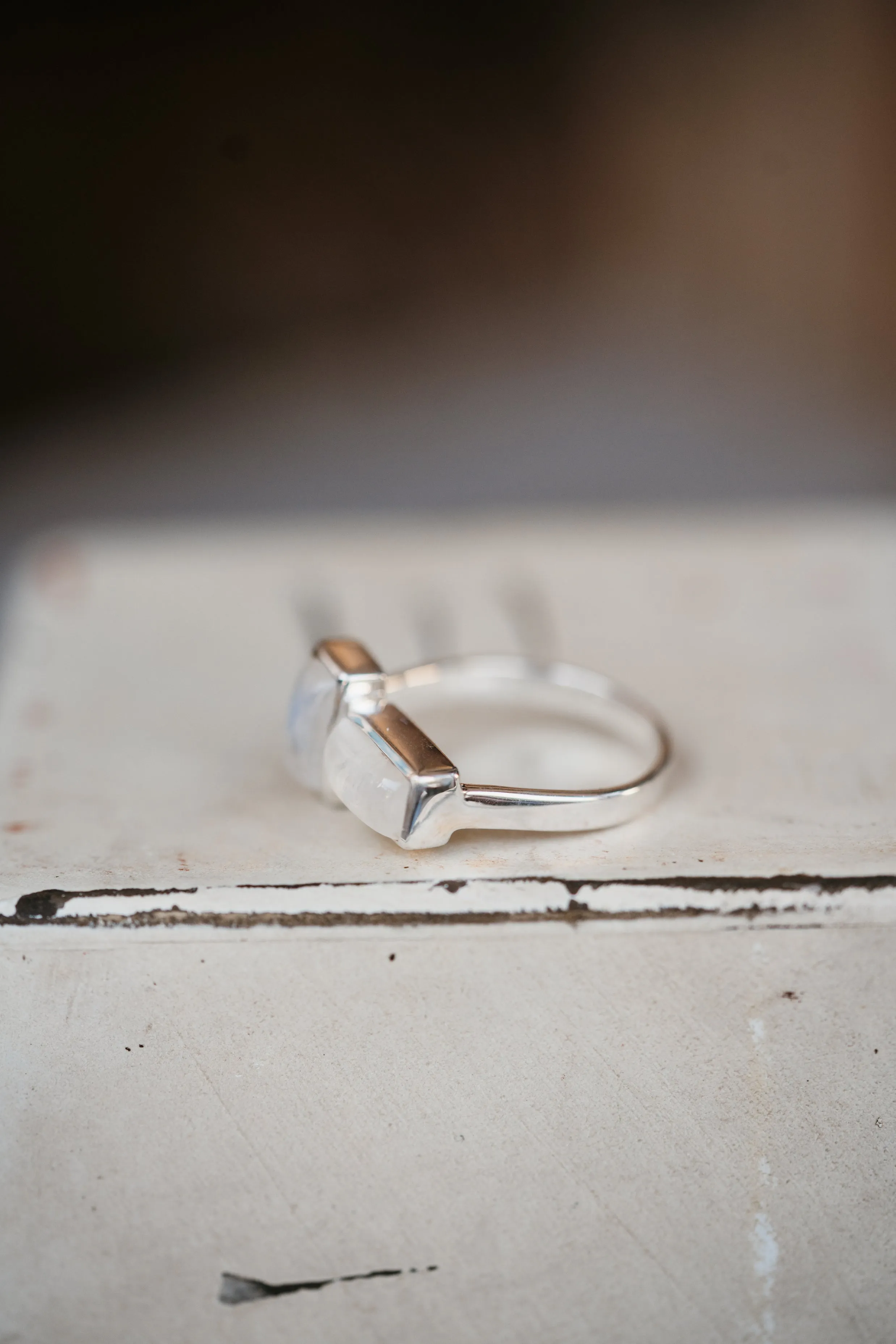 Kristen Ring | Rainbow Moonstone sold by Goldie Lew product image thumbnail 2