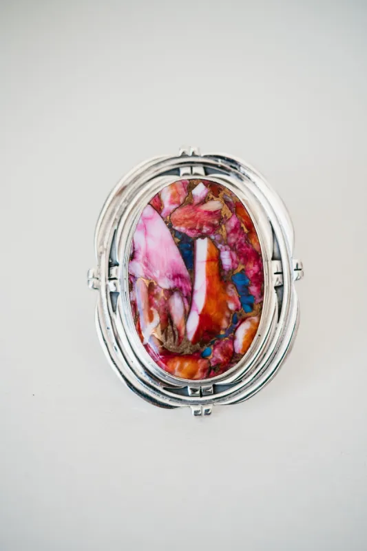 Knoxville Ring | Pink Spiny Turquoise sold by Goldie Lew