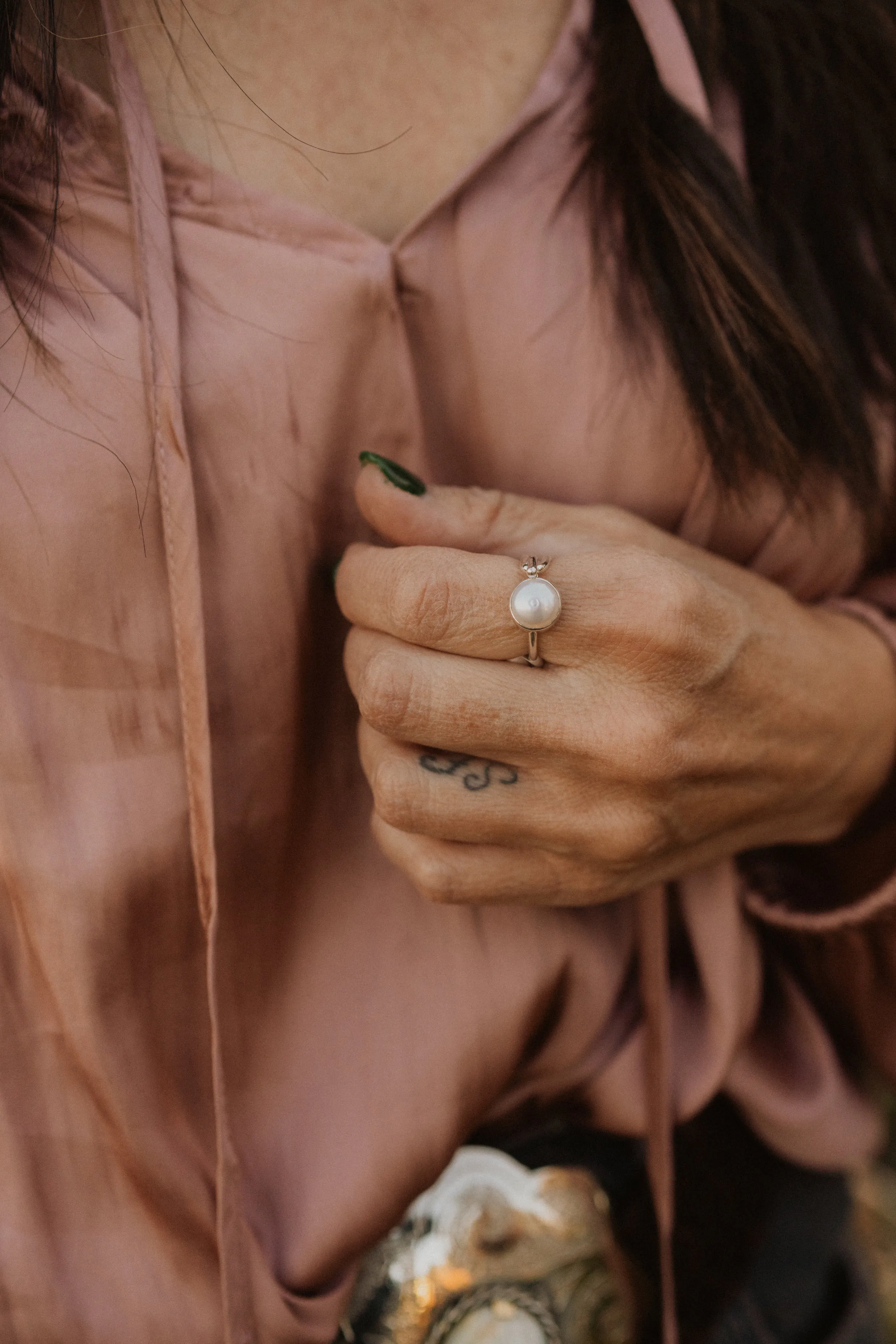 Eileen Ring | Pearl sold by Goldie Lew product image thumbnail 2