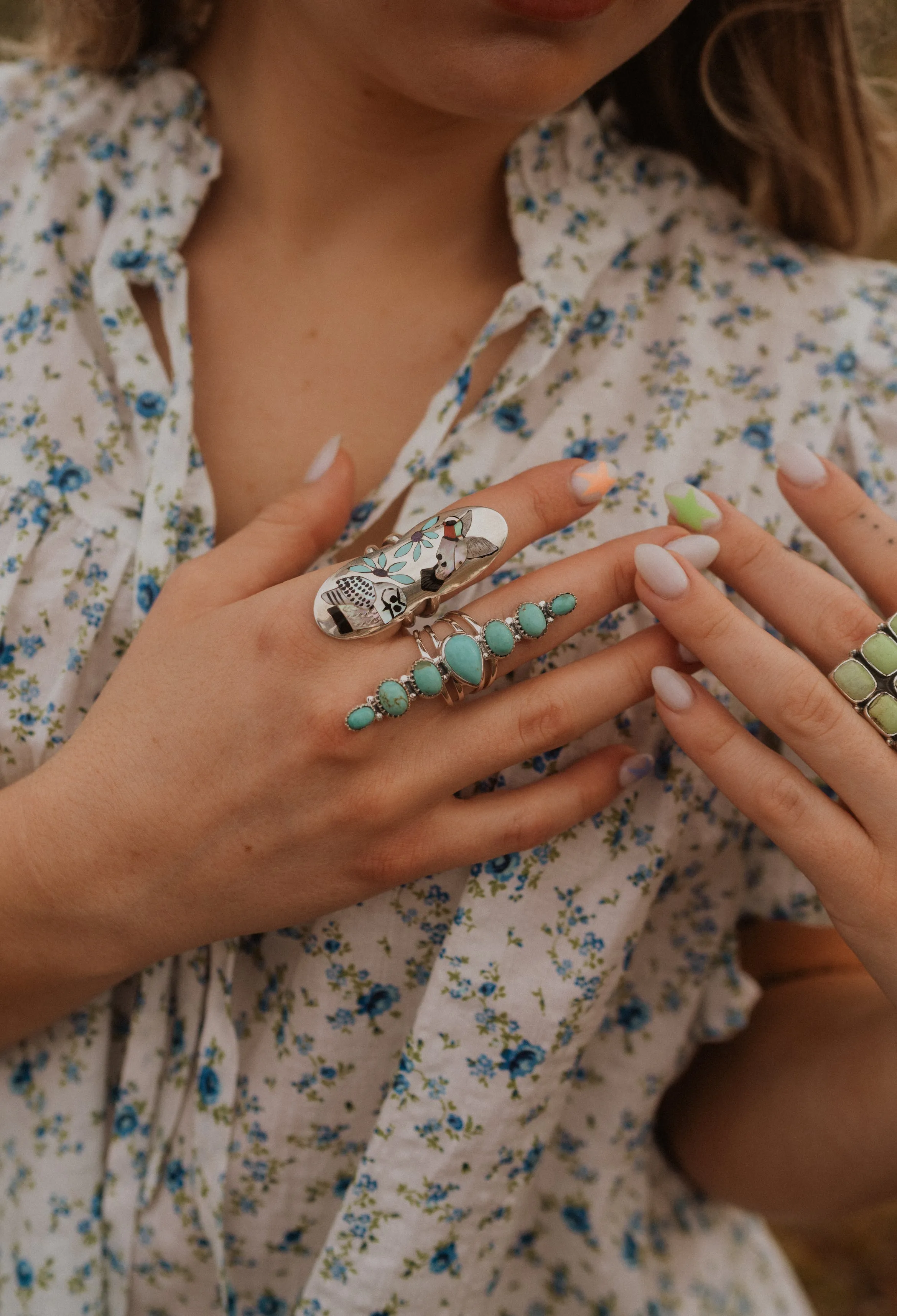 Salihah Ring | Turquoise sold by Goldie Lew product image thumbnail 3