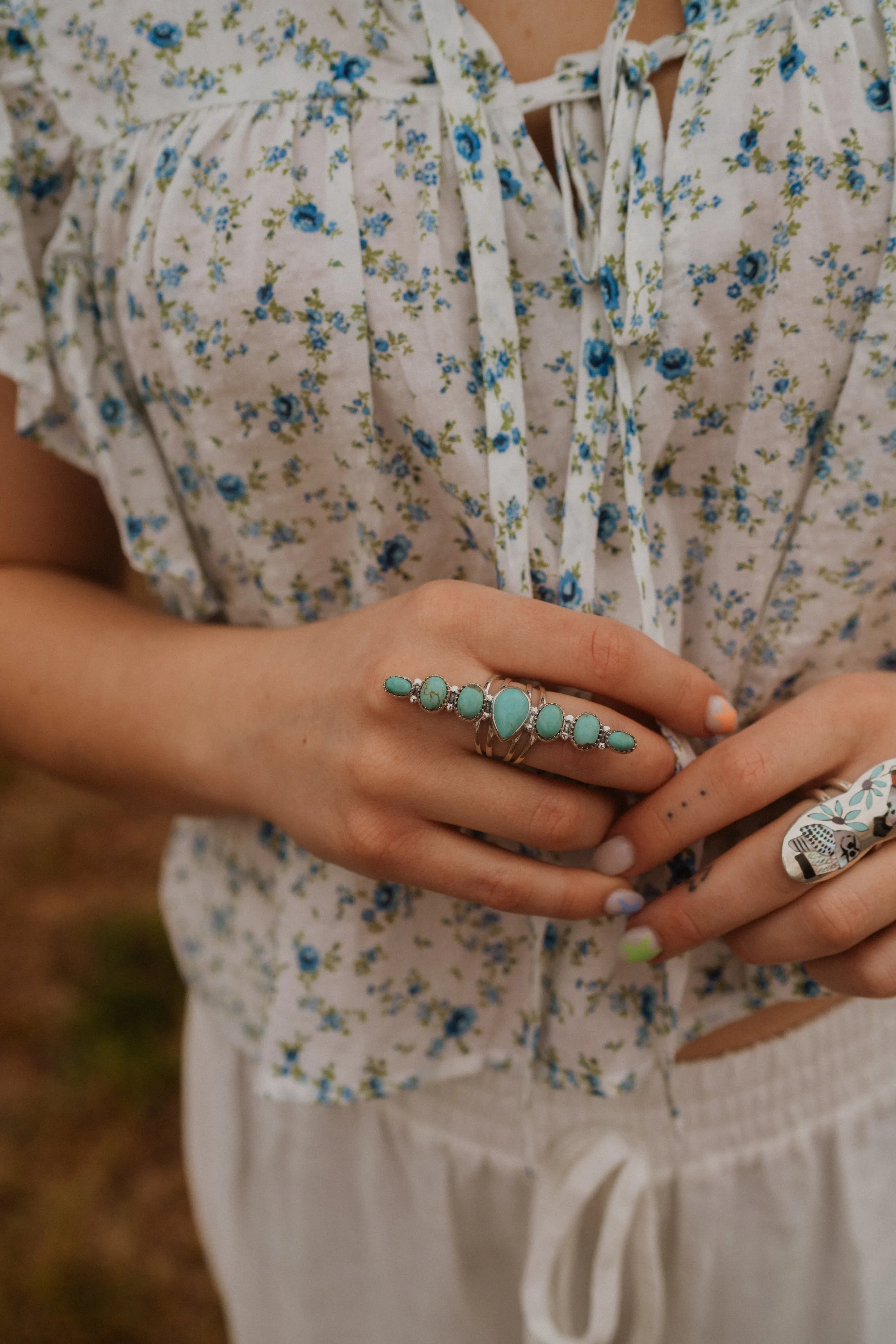 Salihah Ring | Turquoise sold by Goldie Lew product image thumbnail 2