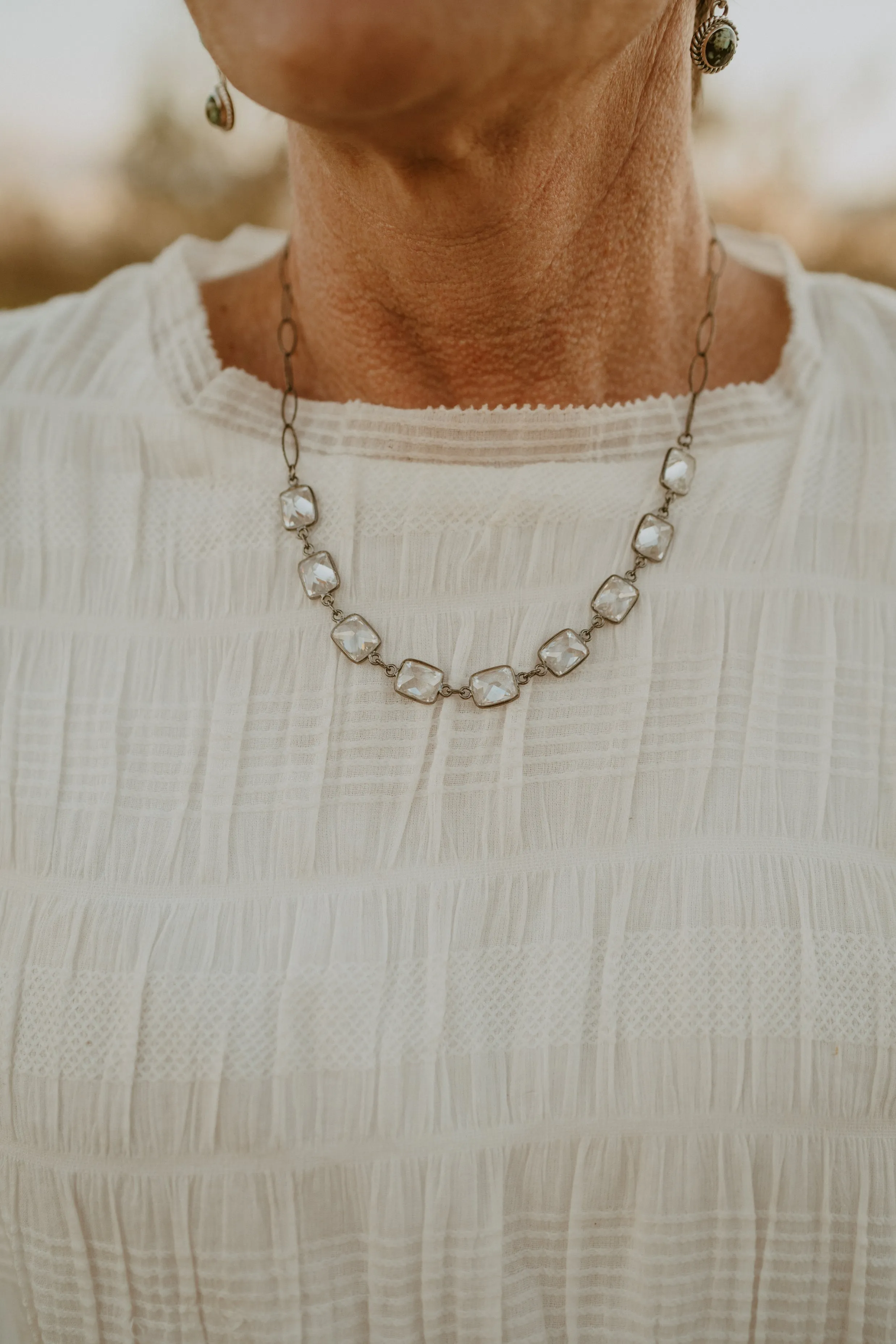 Crystal Necklace | Silver Detail sold by Goldie Lew product image thumbnail 3