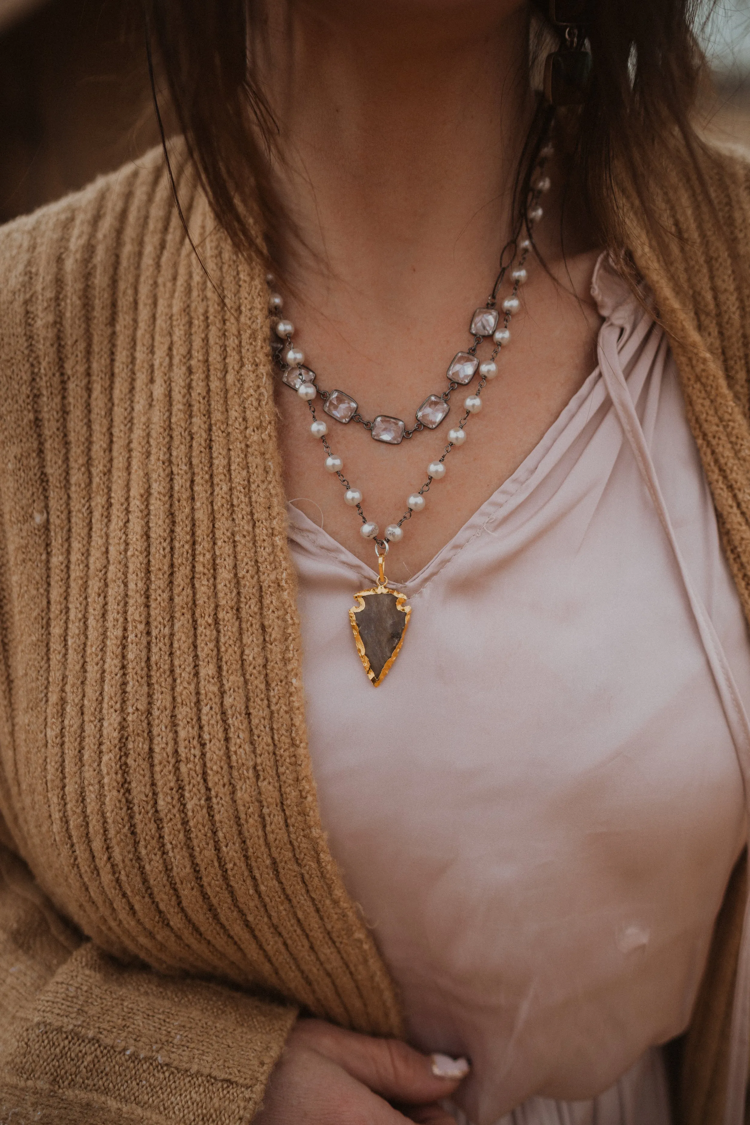 Crystal Necklace | Silver Detail sold by Goldie Lew product image thumbnail 5