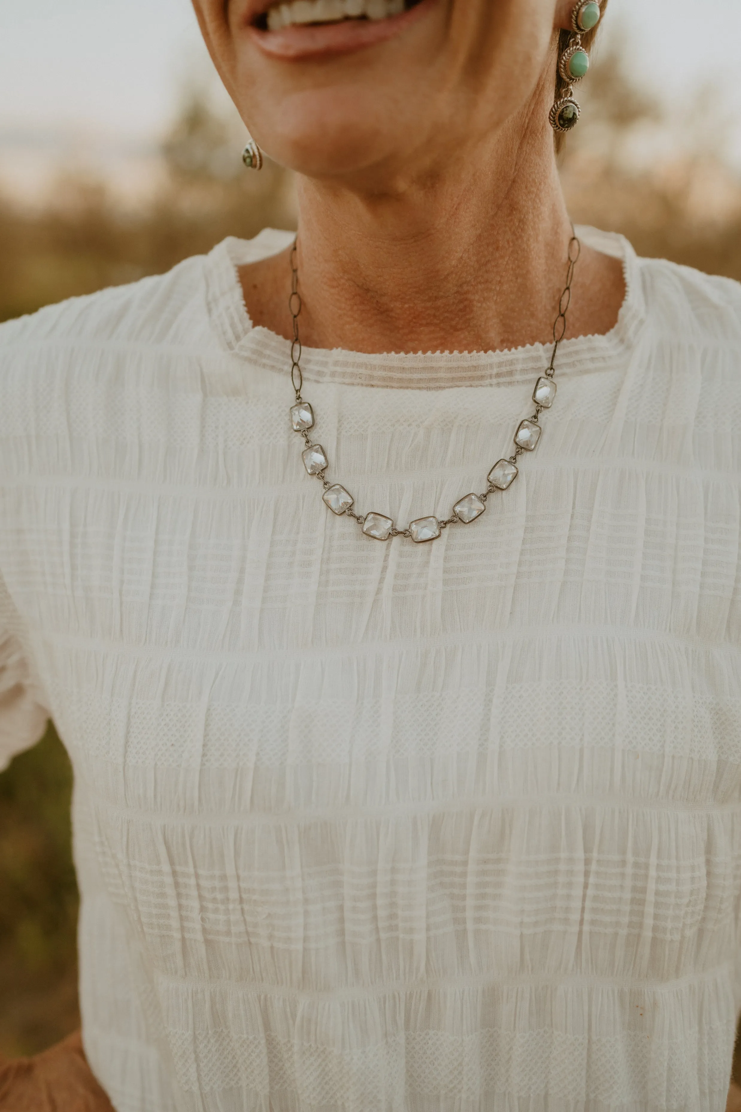 Crystal Necklace | Silver Detail sold by Goldie Lew product image thumbnail 2
