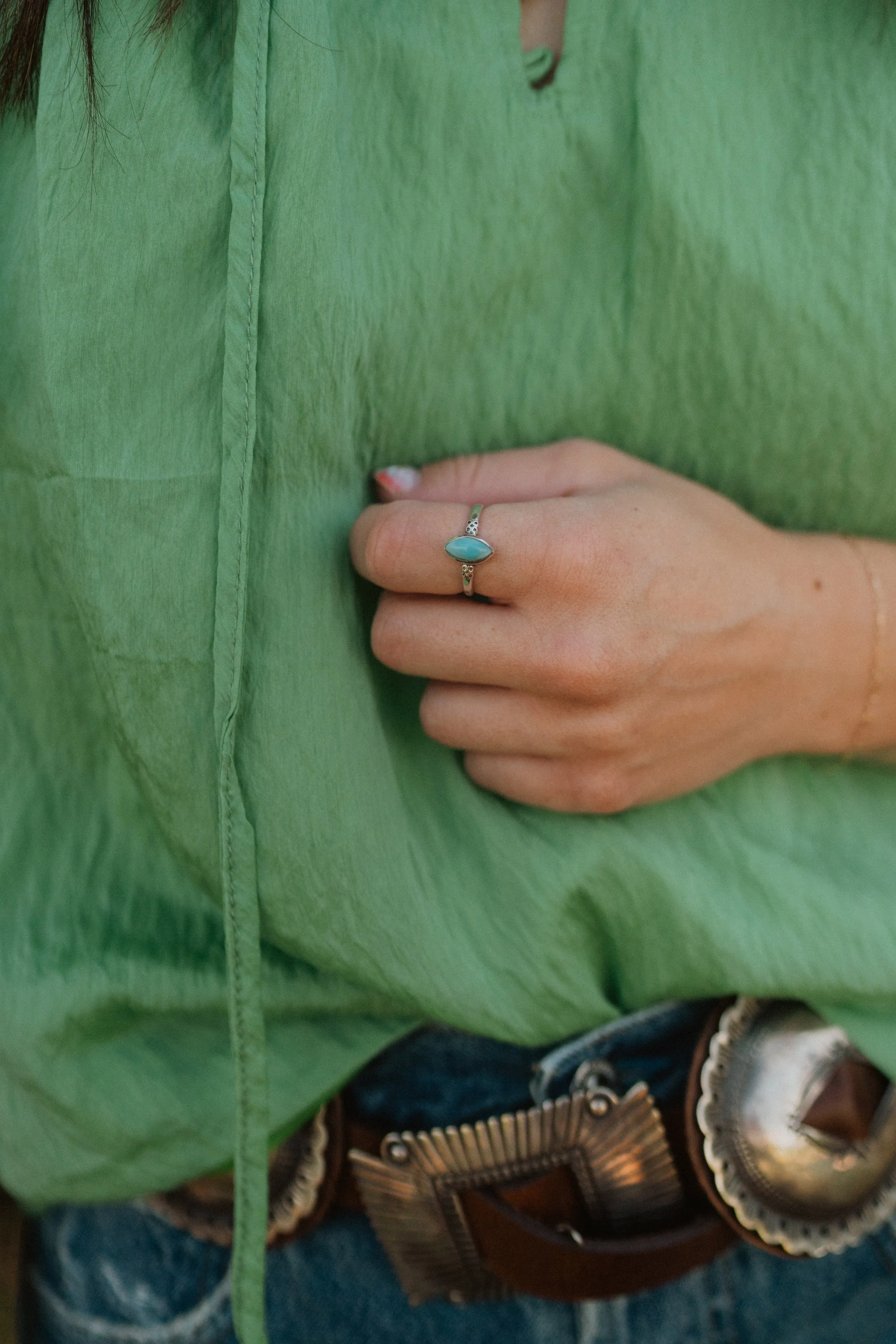 Waldorf Ring | Larimar - FINAL SALE sold by Goldie Lew product image thumbnail 2