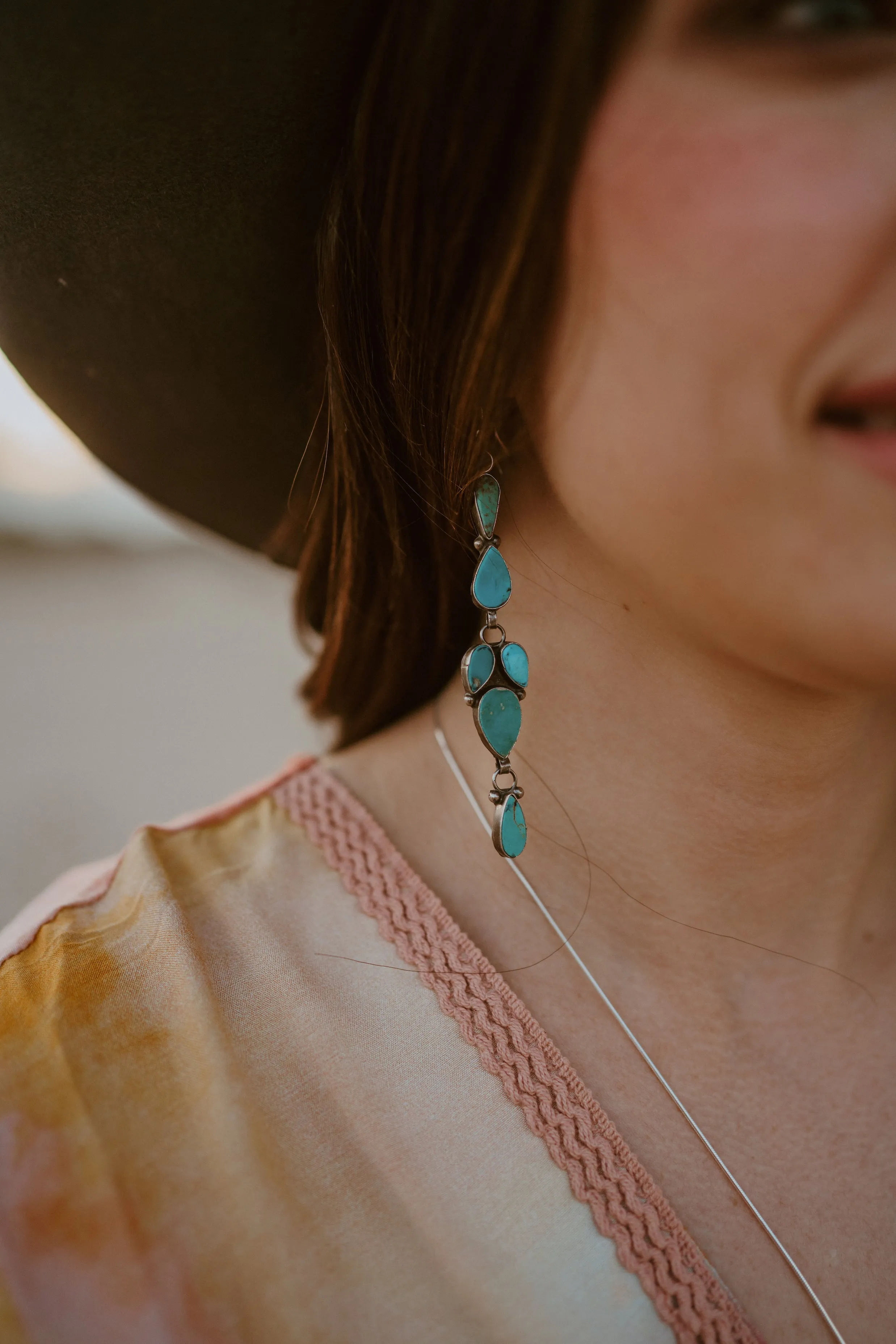 Dianna Earrings | Turquoise | #3 sold by Goldie Lew product image thumbnail 2