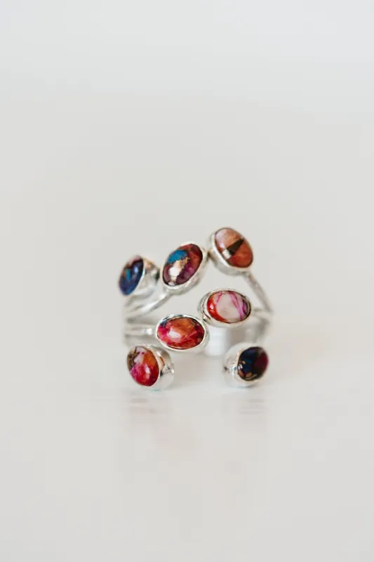 Destiny Ring | Pink Spiny Turquoise sold by Goldie Lew