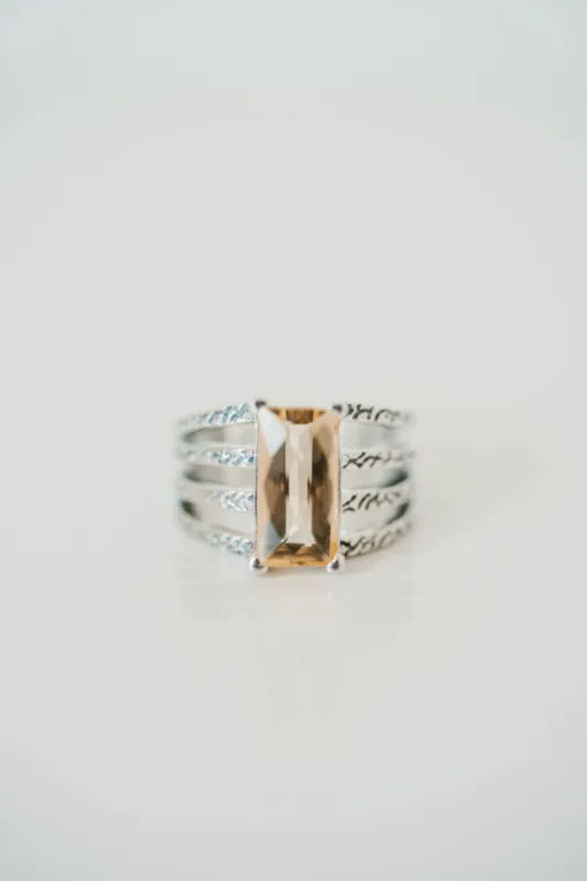 Abbie Ring | Gold Citrine sold by Goldie Lew